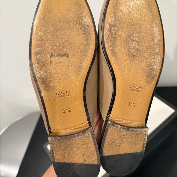 Gucci Princetown Mules Sz 37.5 in Mud Taupe Leather - EUC - Picture 6 of 6